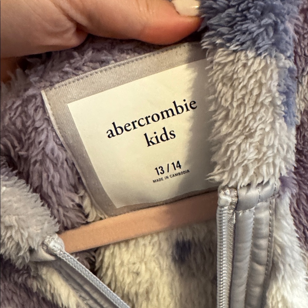Abercrombie Kids Purple Fleece Jacket - Picture 2 of 4